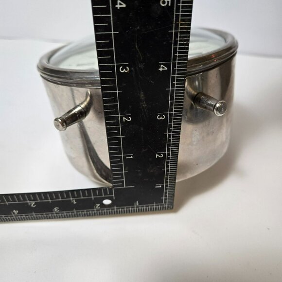 Deco 79 Stainless Steel Analog Table Clock SILENT Bell Style Decorative Top 7x5" - Picture 9 of 11